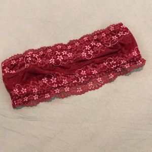 Gilly Hicks Floral Lace Bandeau Small Burgundy